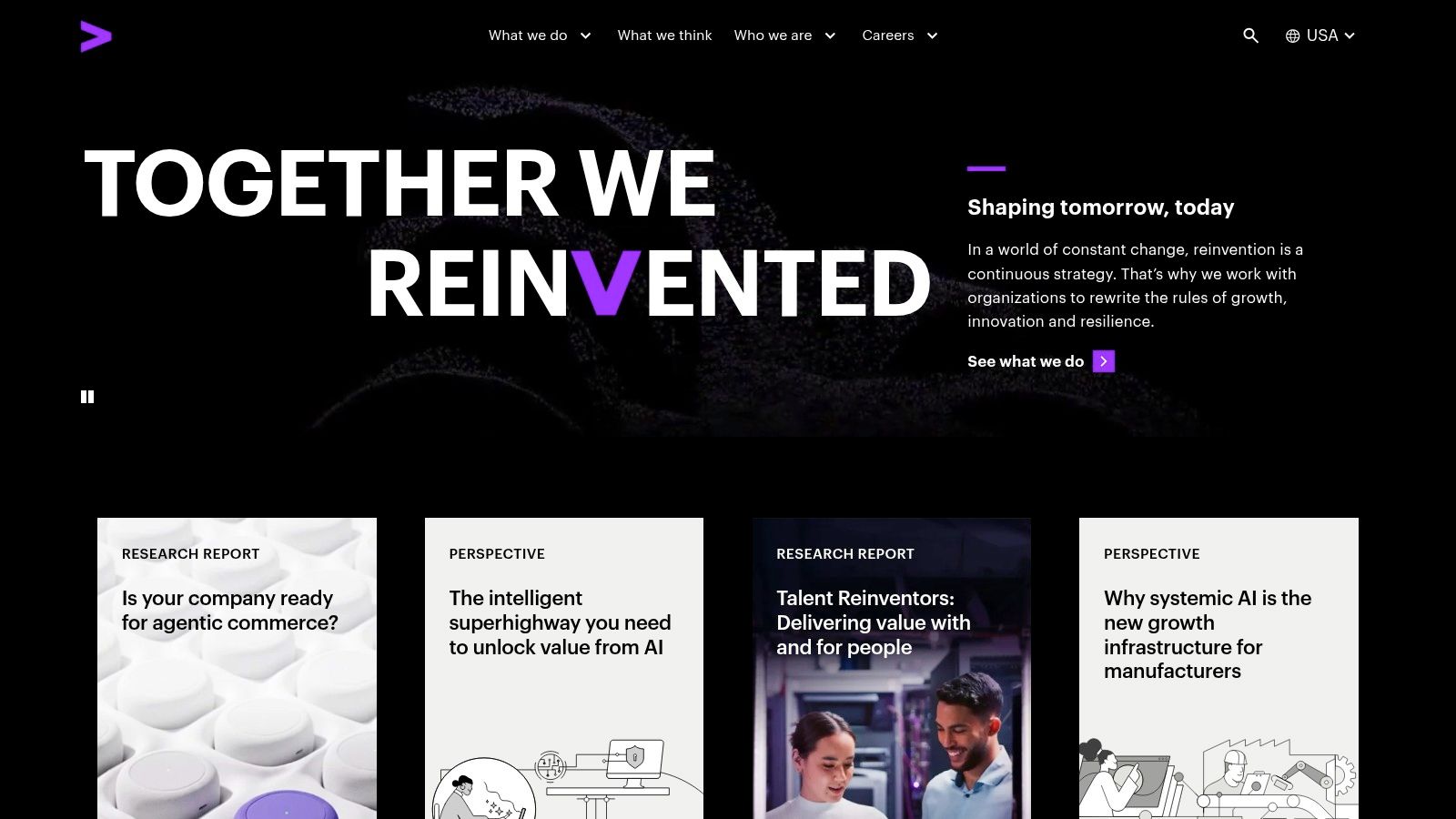 Accenture (Reinvention + GenAI/Agentic AI)