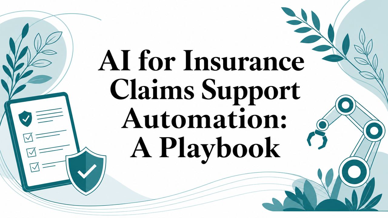 AI for Insurance Claims Support Automation: A Playbook