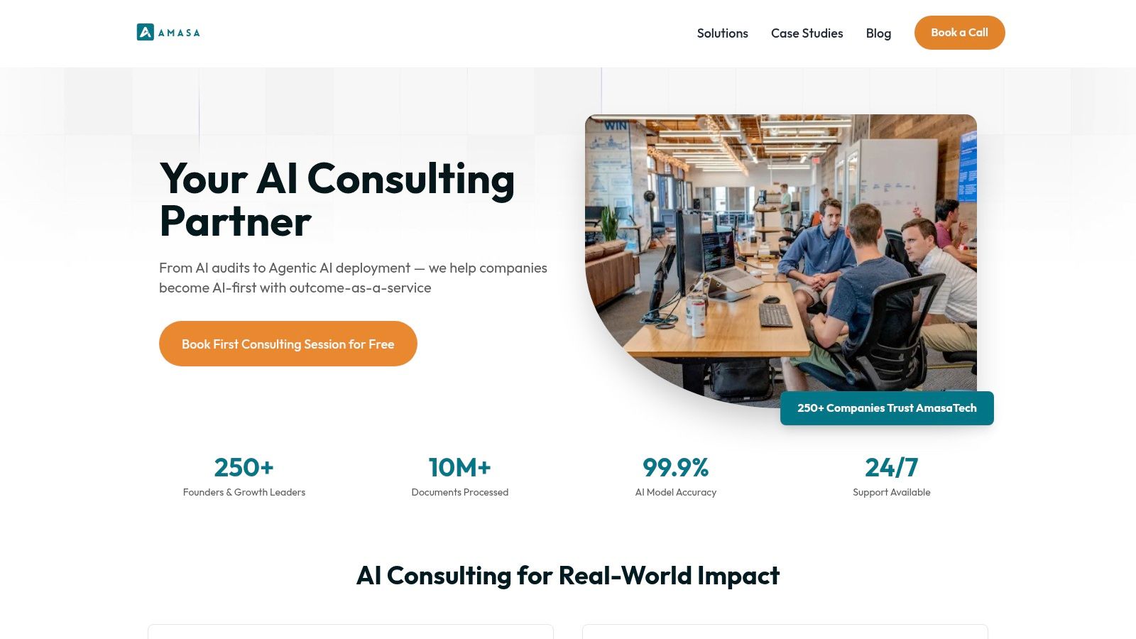Screenshot from https://www.amasatech.ai
